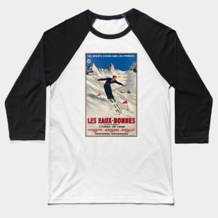 Les Eaux-Bonnes France Vintage Poster 1935 Baseball T-Shirt